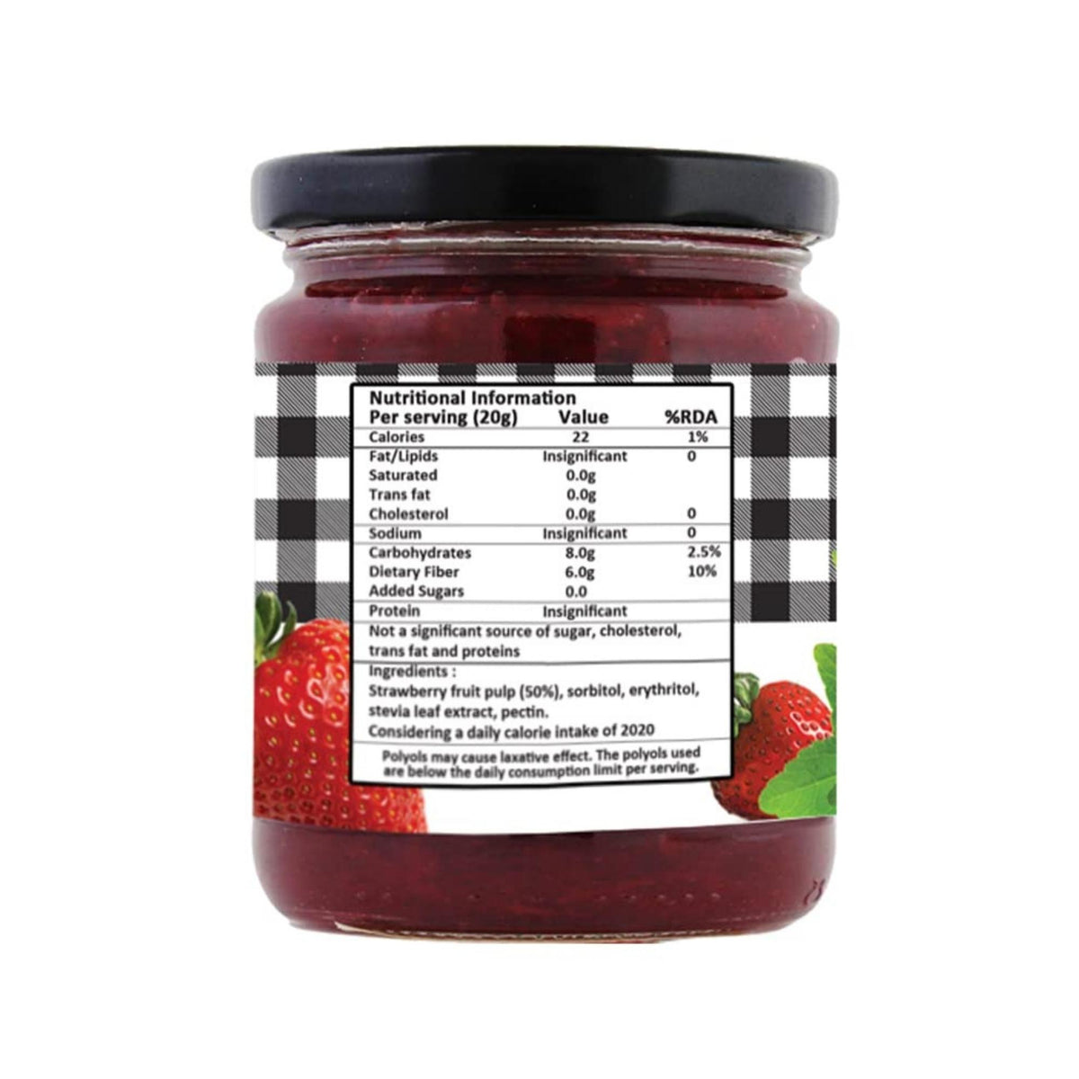 Vistevia Sugar Free Raspberry & Strawberry Jam, Diabetic and Keto Friendly - Sweetened Naturally with Stevia, More Than 60% Whole Berry Content - Tastes Delicious - Pack of 2 (220*2 GM)