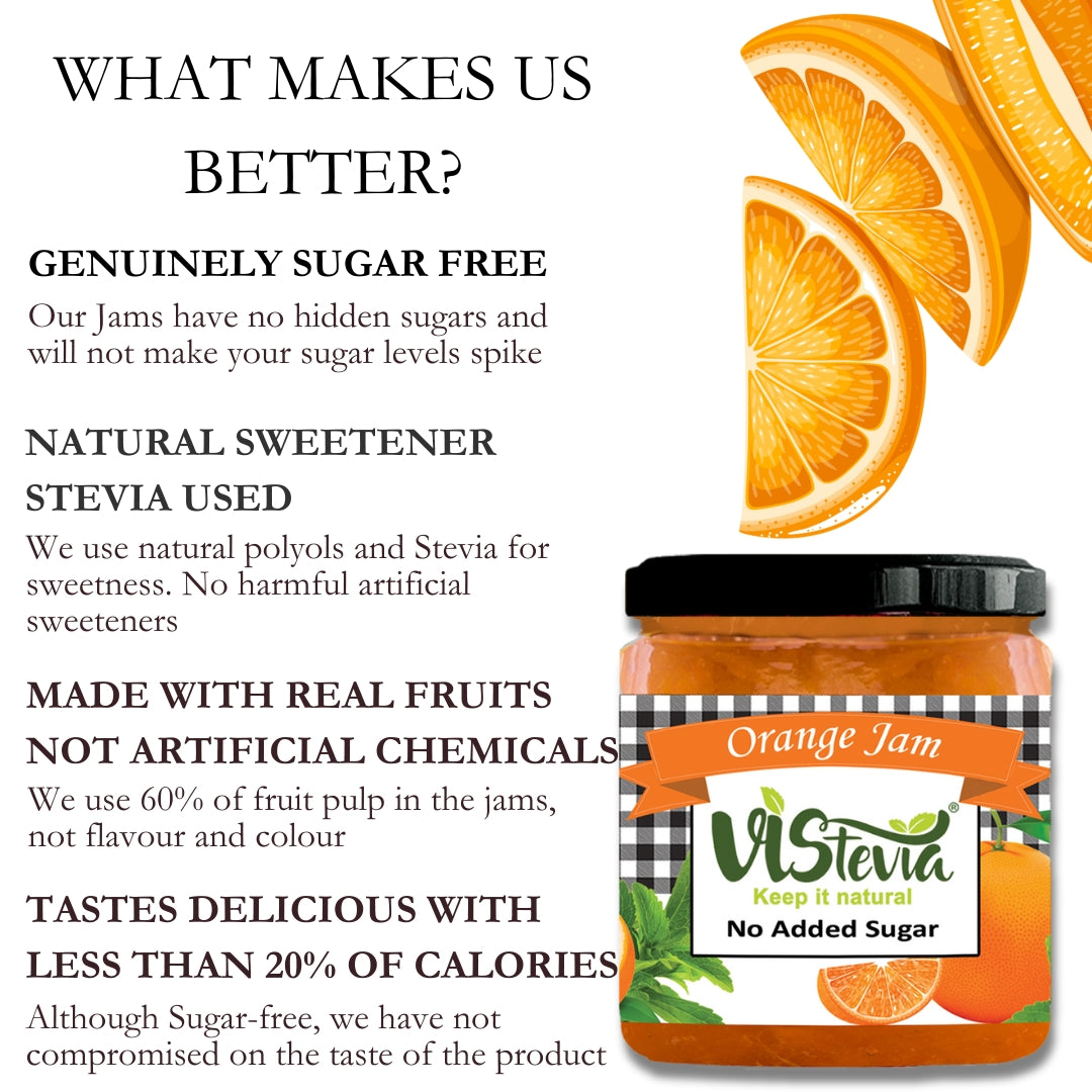 Sugar-Free Stevia Orange Jam – 220gm