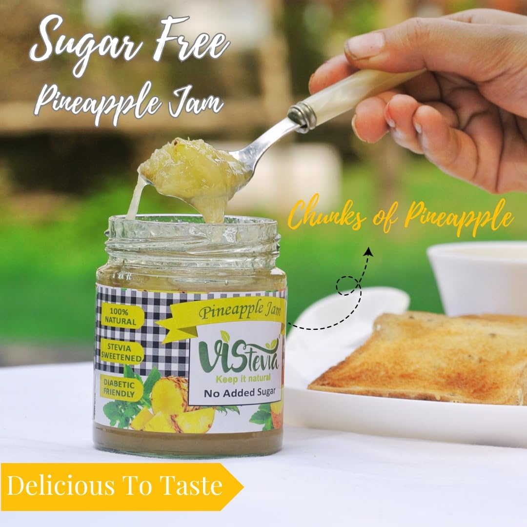 Sugar-Free Stevia Pineapple Jam - 400gm