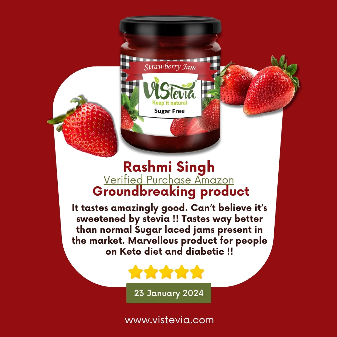 Sugar-Free Stevia Strawberry Jam – 220gm